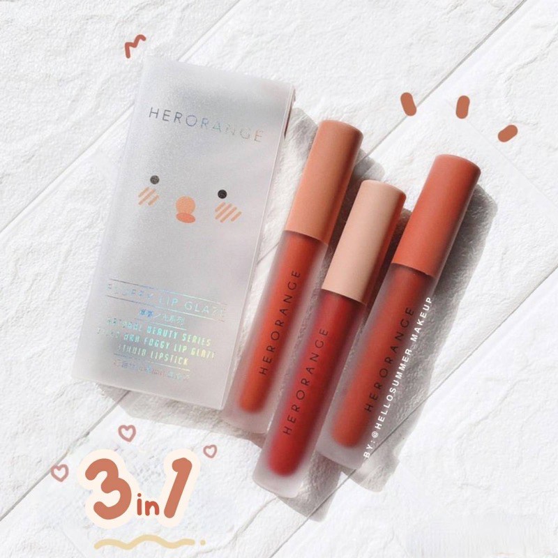 [ORI THAILAND] Her Orange Fluffy Velvet Matte Lipgloss Tahan Lama