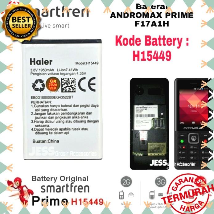 Acc Hp Baterai Haier Andromax Prime H15449 F17A1H 4G Double Power