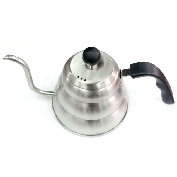 OneTwoCups Coffee Maker Pot V60 Drip Kettle Teko Barista 1000ML - V60 - Silver