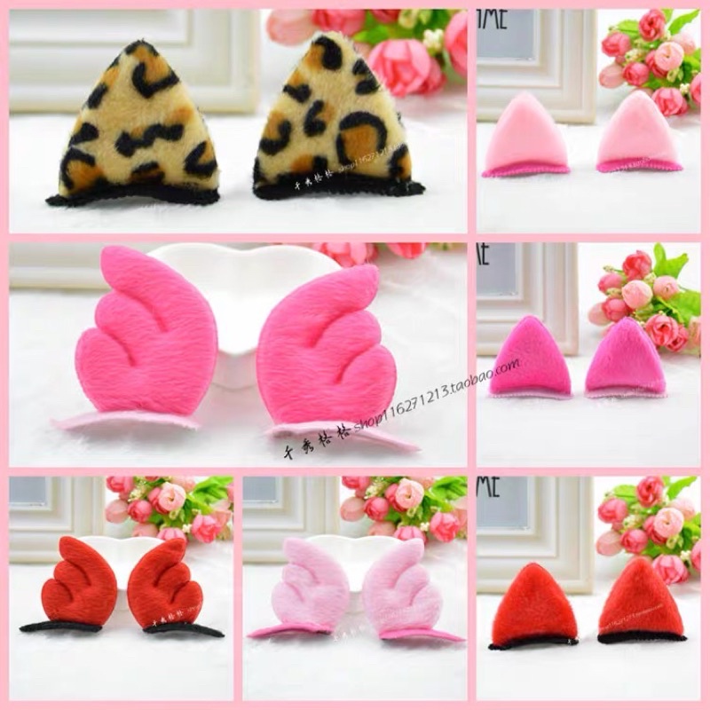 Delunashop 2pcs/Set Jepit Rambut Anak Motif Telinga Kucing kelinci Blink Gaya Korea Import