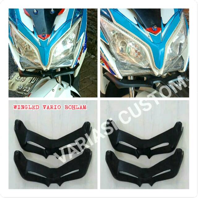 WINGLET VARIO 125 OLD BLACK DOFF AKSESORIS VARIASI CUSTOM