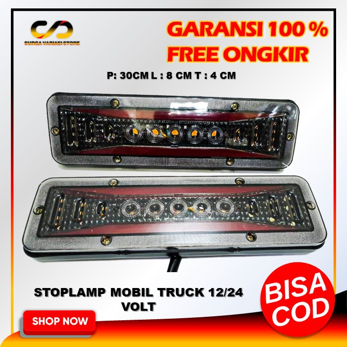 lampu rem stoplamp stop lamp  kedip variasi led 24 volt rem belakang  mobil truk  pik up carry L300