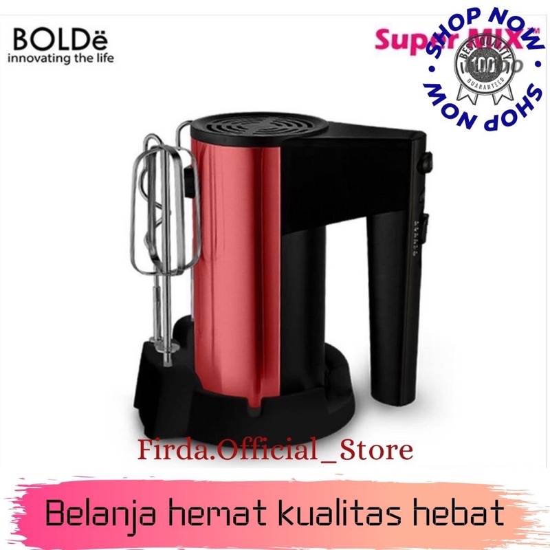 BOLDE HAND MIXER SUPER MIX  TURBO STAINLESS STEEL [5 KECEPATAN]