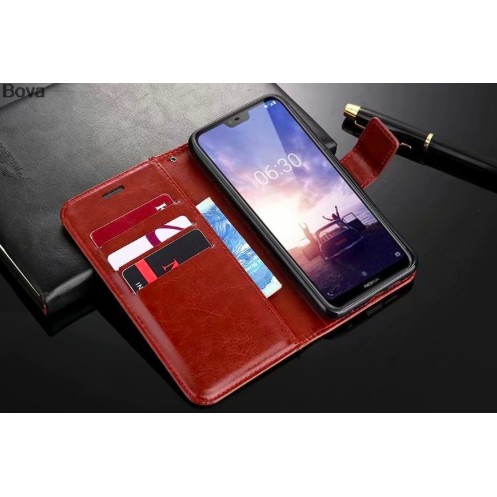 Wallet Case Nokia X6/6.1 Plus Flip Case Premium Leather