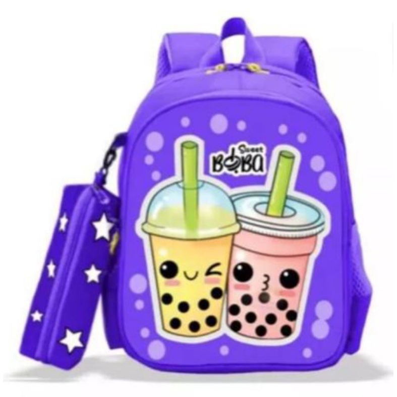 Mochillastore - Tas Boba Tas Sekolah anak Tk - SD Tas Ransel Boba 2 in 1 Tas Ransel Gendong Paud PG Tas Populer Backpack Anak Laki - laki Perempuan