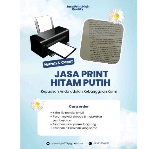 

JASA PRINT HITAM PUTIH HIGH QUALITY