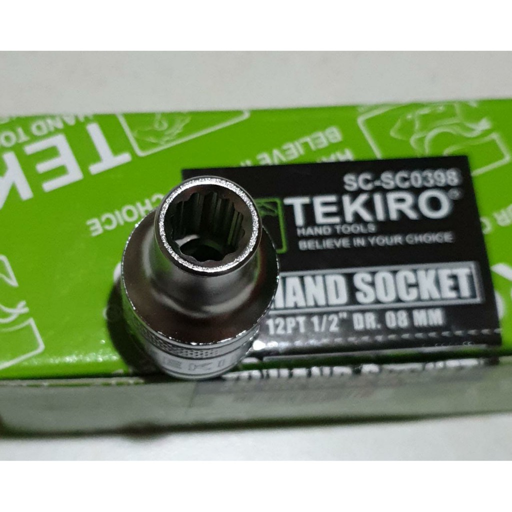 Mata Sock TEKIRO 1/2in 8 9 10 11 12 13 22 mm 6 12 pt- Hand Socket 1/2&quot;