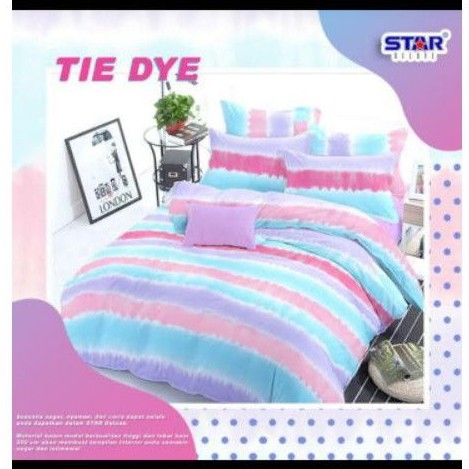 Sprei Tie Dye Pink Abstrak By Star Katun Cvc Lokal