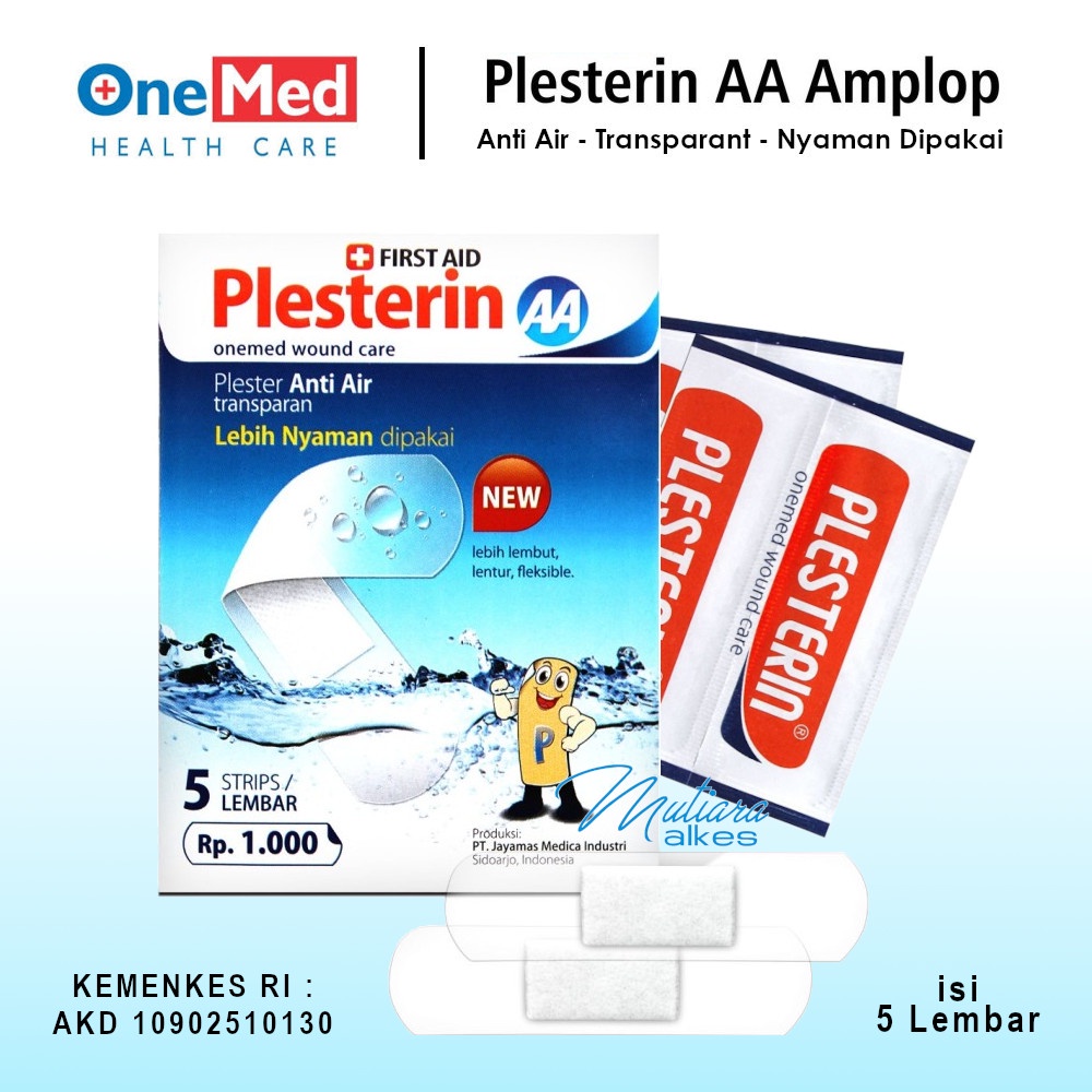 PLESTER / Plesterin First Aid Transparan Onemed Amplop isi 5pcs / Plaster