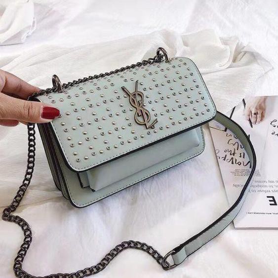 BJ71572 - BLACK/GREEN/KHAKI/PINK/WHITE TAS SLEMPANG SLING BAG STYLISH FASHION WANITA IMPORT TALI RANTAI BESI KULIT TERBARU TERMURAH TERLARIS BAGSTORE JAKARTA TAS BATAM CR7012 KPC8922 LT1572 BQ2594 B07448 DJ3280 ELJ364