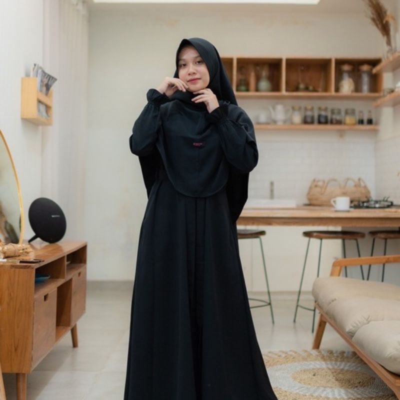 gamis polos √ gamis simple√ gamis hitam√