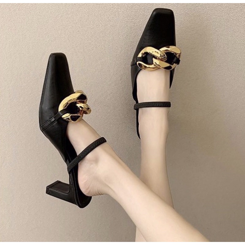 Heels C828 wanita import realpict