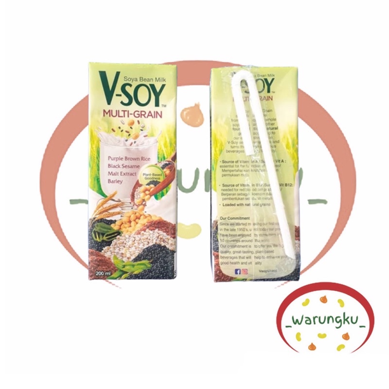 VSOY 200ML Multi Grain Minuman Susu Soya Kedelai