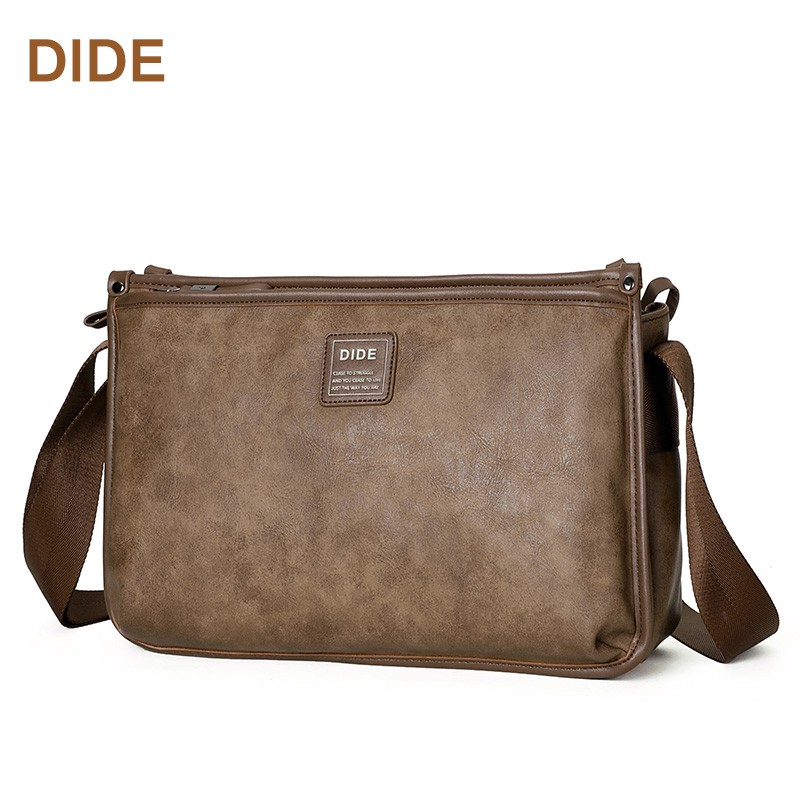 TAS SELEMPANG PRIA KULIT / TAS SLEMPANG / TAS BAHU / TAS DIDE SHOULDER HORISONTAL V2 - DIDE-JG846