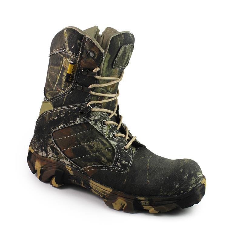 Sepatu Pria Boots Safety PDL CAMO 8 inch Tracking Hiking Ujung Besi