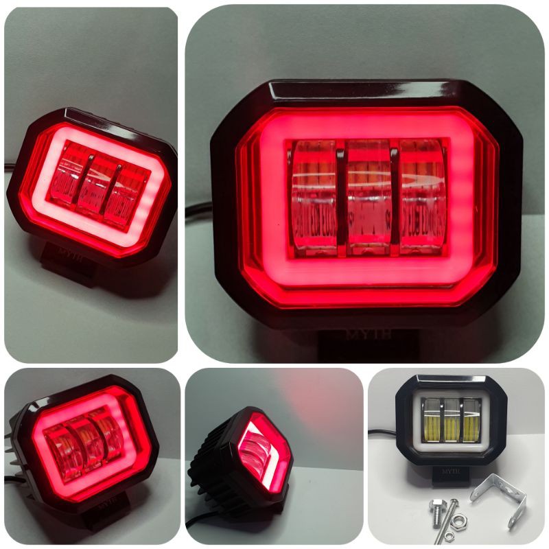 lampu tembak led cwl k30 3 mata 4d angel aye eye 30 watt merah