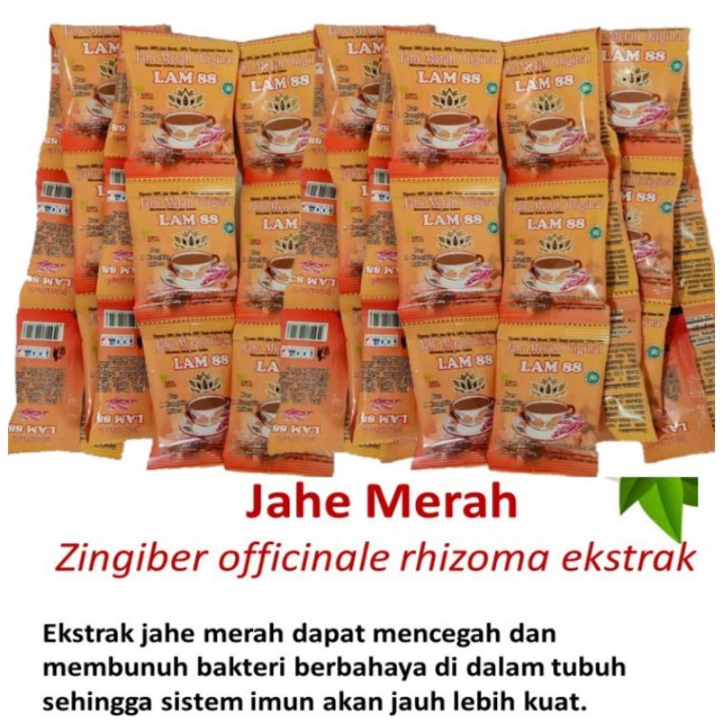 jahe merah instan 1 sachet minuman jahe merah murni