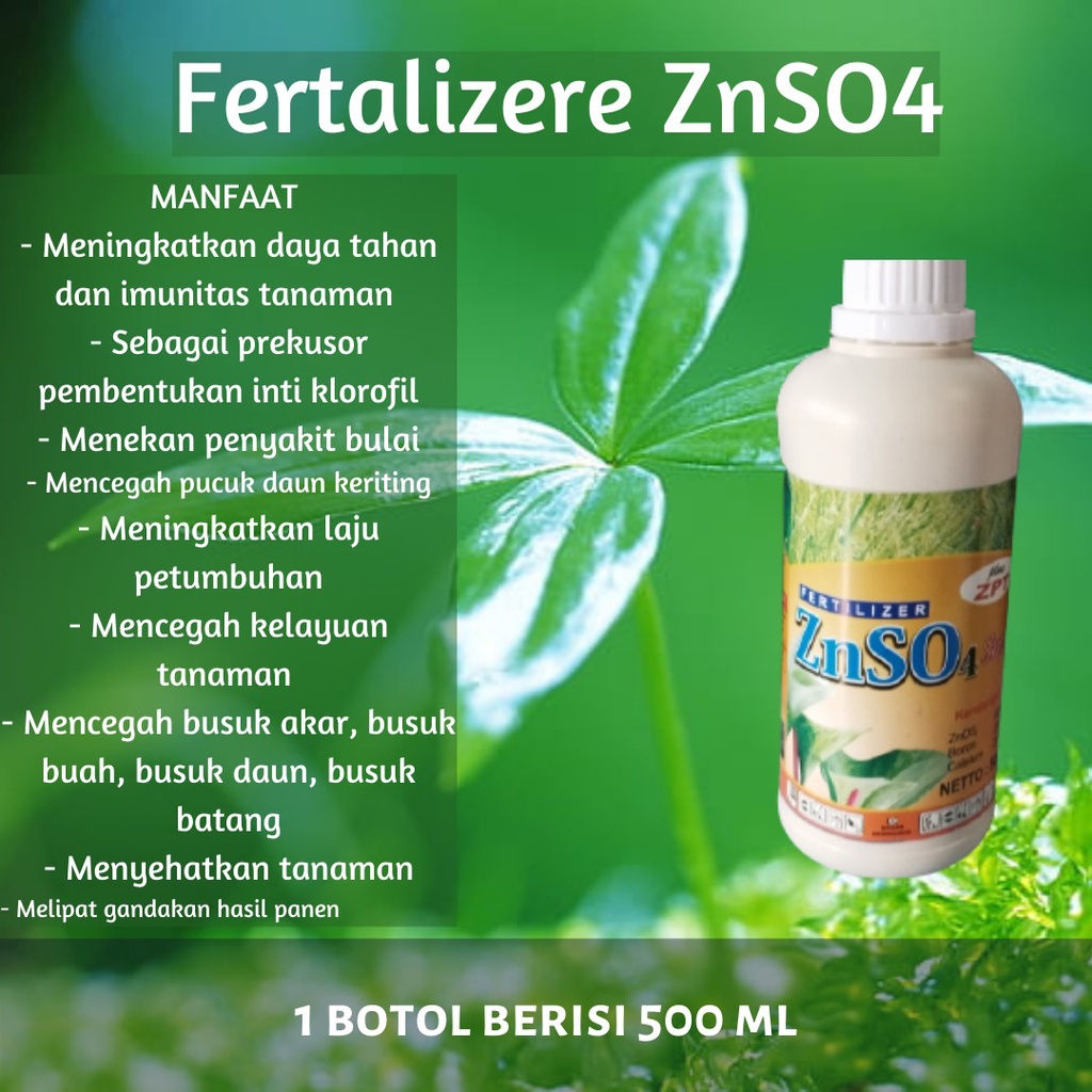 pupuk znso4 pupuk Fertilizer ZnSO4 Super + ZPT 500 ml pupuk cair