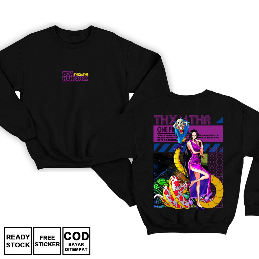 SWEATER BOA HANCOCK ONE PIECE WAIFU ANIME MANGA KUJA PIRATES WIBU OTAKU NICO NAMI MONKEY D. LUFFY SH
