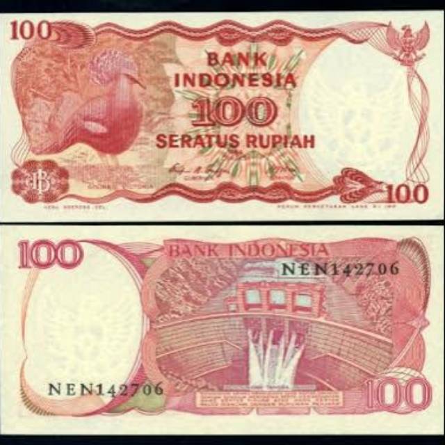 

Uang kuno kertas 100 seri burung
