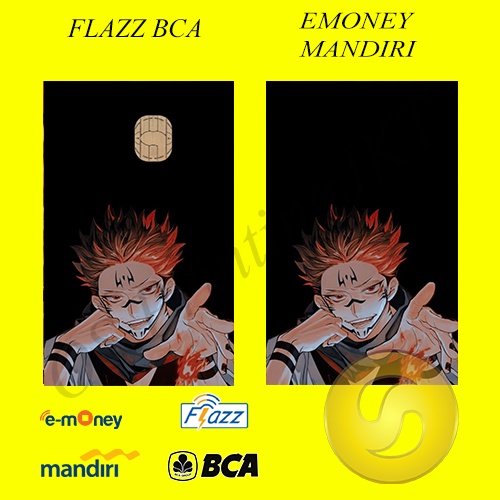 CUSTOM KARTU FLAZZ BCA GENERASI 2 ATAU EMONEY/SALDO 0 -JUJUTSU KAISEN EDITION