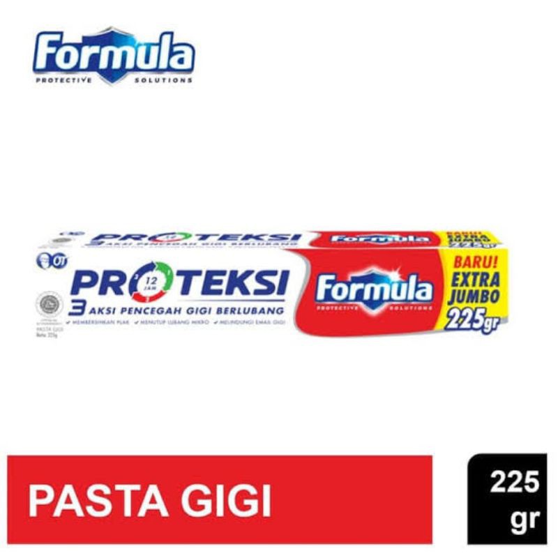Formula pasta gigi proteksi extra jumbo 225g /formula proteksi 225g