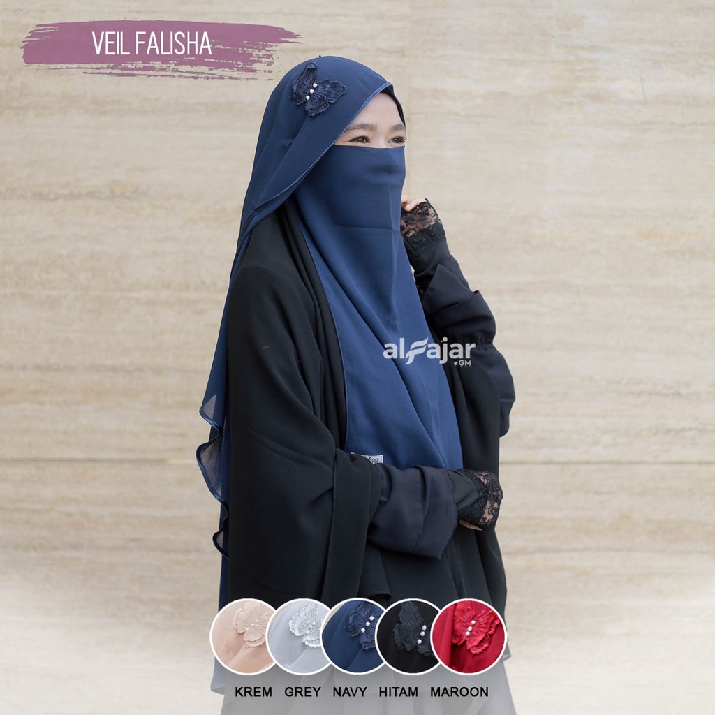 CADAR NIQOB BANDANA Veil Falisha Dua Layer by Alfajar