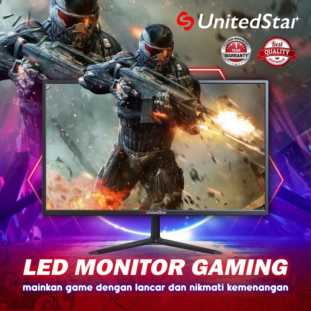 led monitor unitedstar official electronics monitor 20inch us 20w garansi resmi 1 tahun gaming termu