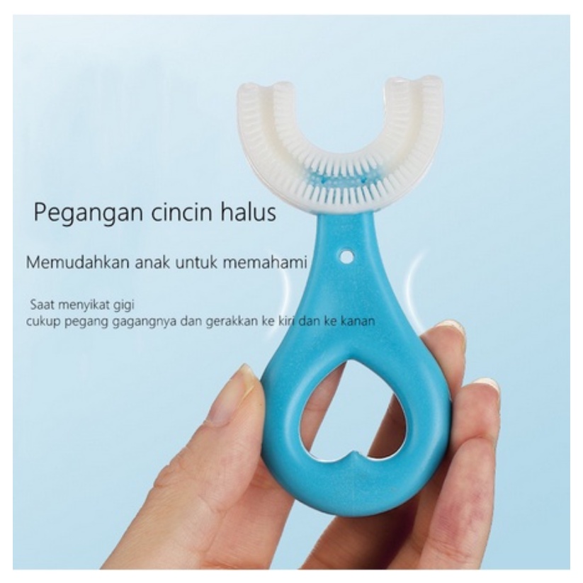 Sikat Gigi Anak Bentuk U Bahan Silikon / Training Toothbrush / Tooth Brush Baby Silicon type U Sikat Gigi Anak Sikat LC