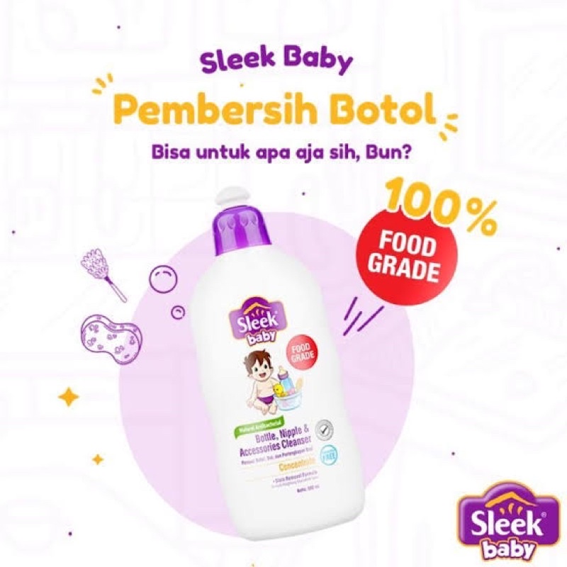 SLEEK BOTOL AND ACCESORIES CLEANSER BOTOL DAN REFILL 150ml 450ml 500ml 900ml