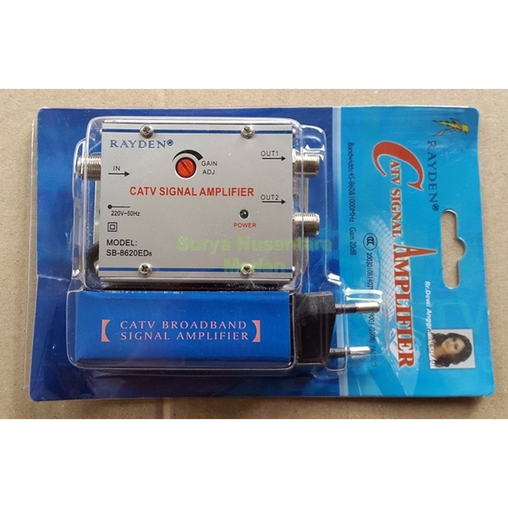 Penjernih  Penguat Sinyal TV TV Signal Booster  2 Splitter