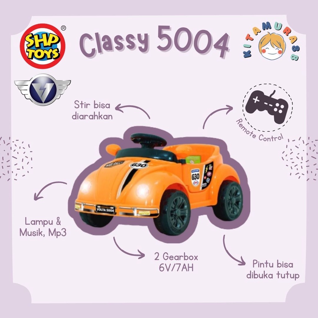 Mainan Maenan Anak - Mobil Aki CLASSY 5004 ada remote