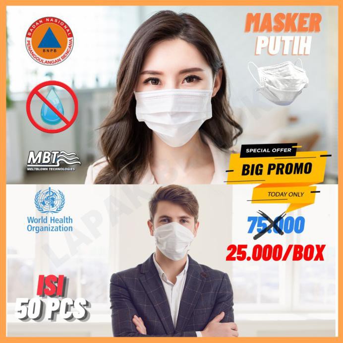 

Spesial Promo - Masker 3 Ply 1 Karton Besar Isi 40 Box - Pp 1 Karton