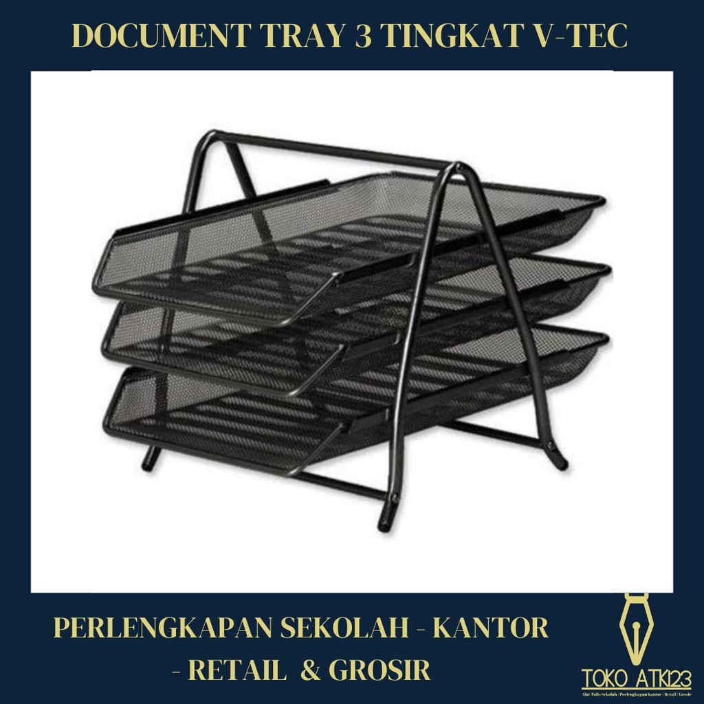 Document Tray / Rak Dokumen Tingkat 3 V-Tec VT.BS.03JR