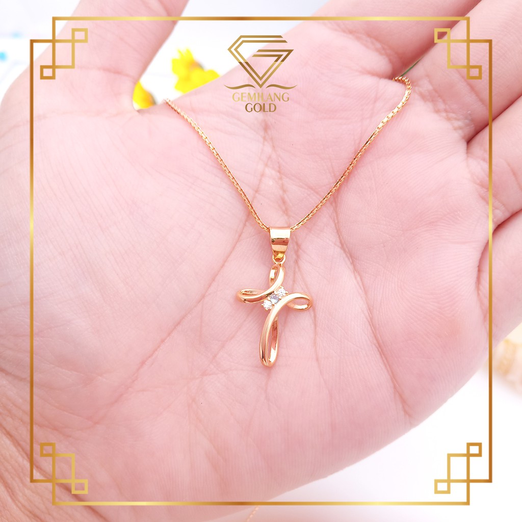 LIONTIN SALIB EMAS KADAR 300 (6K) & 375 (8K) ANTING EMAS SALIB KOMBINASI MATA MODEL SALIB LIONTIN & 