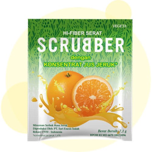 

SCRUBBER VEGETA MINUMAN KESEHATAN PENCERNAAN JERUK 7.1g isi 12 pcs