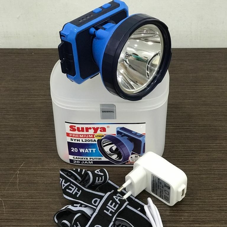 SURYA Senter Kepala SYH L205A - Head Lamp 20 watt - cahaya Putih