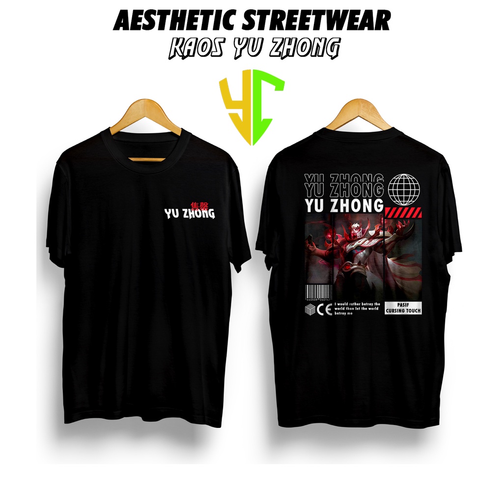 YC Kaos StreetWear Hero ML (YU ZHONG COLLECTOR) Bisa Request Hero, Kaos Pendek Pria Kaos Premium Kaso Streetwear Kaos Distro Kaos Lengan Pendek Pria / Wanita  Kaos DTF Bisa COD