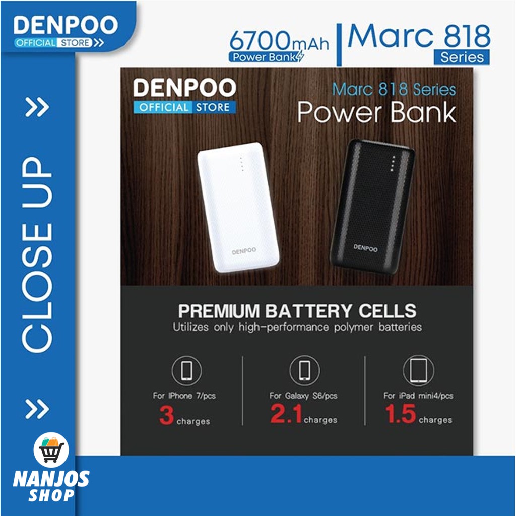 DENPOO Power Bank Marc 818 Series / Power Bank Hp / PowerBank Murah