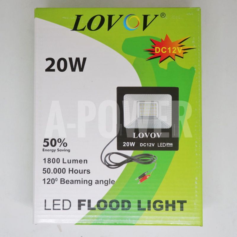 Lovov - Lampu LED Sorot DC 20W Putih