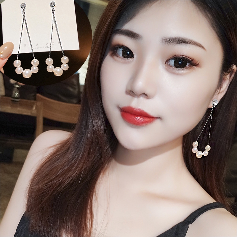 Anting Korea Mutiara Anting Stud Diamond 385