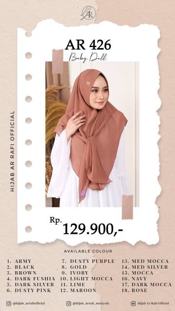 TERLARIS √ Ar 426 hijab instan by hijab ar rafi original hijab instan - INAYAHHIJAB-2