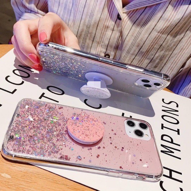 Glitter Vol Case Popsocket iPhone Oppo Vivo Xiaomi Samsung Realme 7 7i 7pro M51 S20Fe s20 fe A33 A53