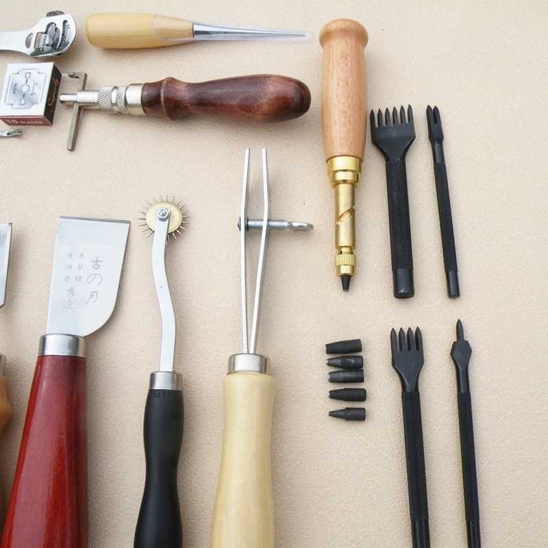 Alat Pengrajin Peralatan Seni DIY Kulit 18in1 Leather Craft Stitching Tool Set WA134