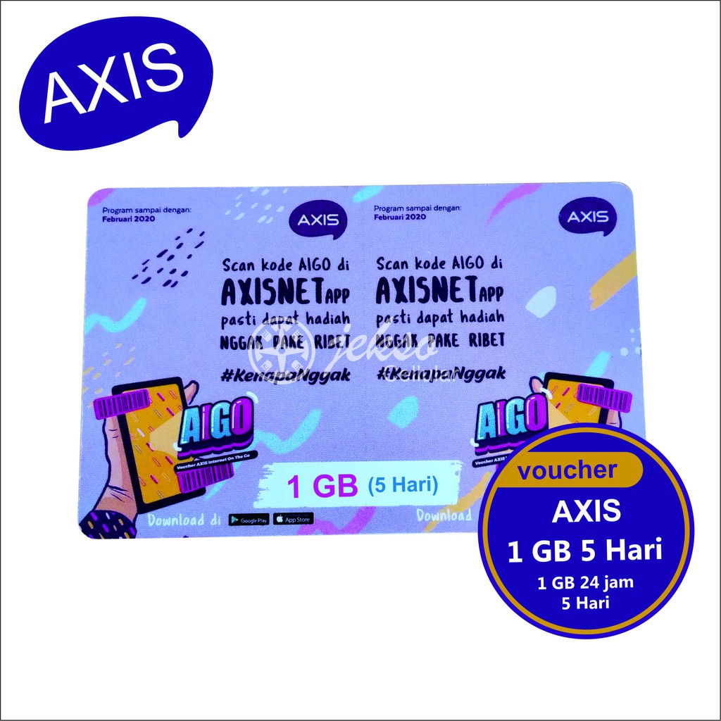 Voucher Axis 1 GB 5 Hari