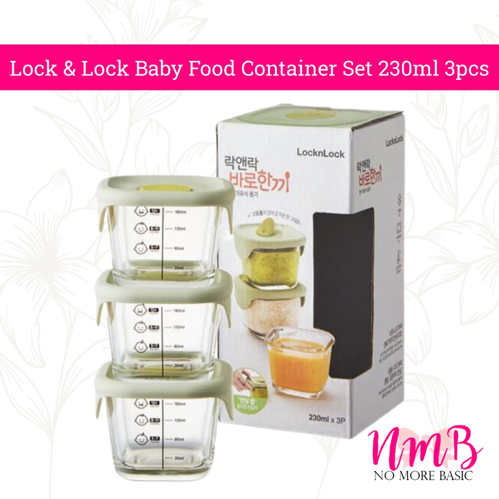 Lock n Lock Baby Food Container MPASI set 230ml isi 3pcs Tempat Makan Bayi