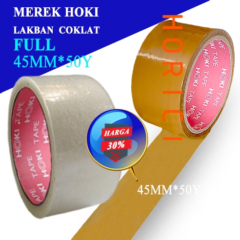 Murah Super Clean FULL 45mmx50Y &amp; 12*72Y LAKBAN BENING dan Coklat  HORICI TAPE DAN HOKI TAPE/ISOLASI / SOLATIP CLEAR