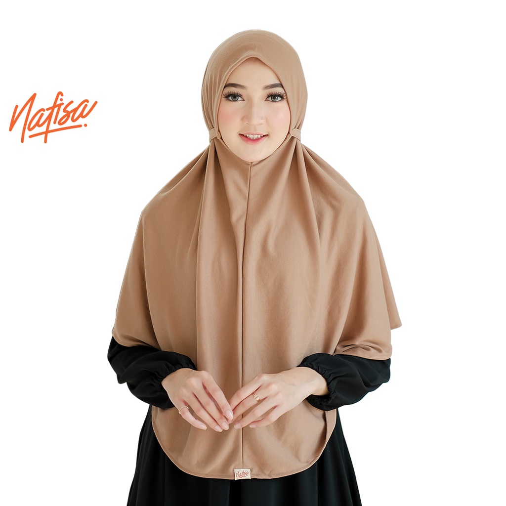 Jilbab Instan Tanpa Bergo Nafisa AT HOME PREMIUM | Hijab Instan Non Pad Kerudung Instan Tali Samping