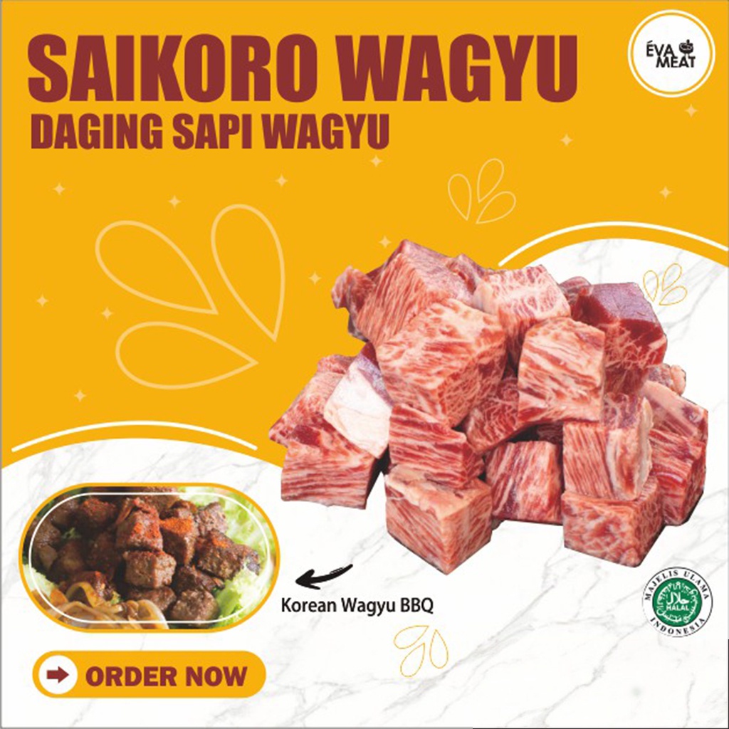 

saikoro 500 gr/ saikoro wagyu / wagyu saikoro / saikoro meltique / wagyu bandung / saikoro bandung