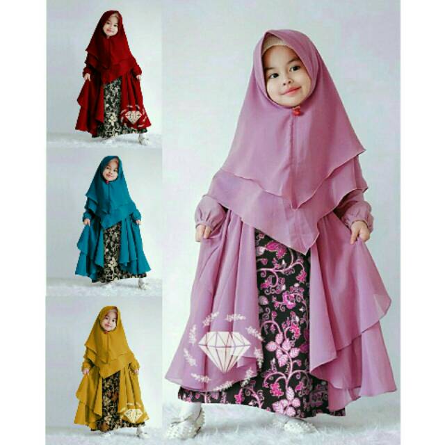 Gamis Cendy Kids Usia 5th-8th Baju Muslim Anak Perempuan Gamis Anak Perempuan Baju Anak Perempuan